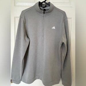 Mens Adidas Quarter Zip Pullover 
light gray 
L
